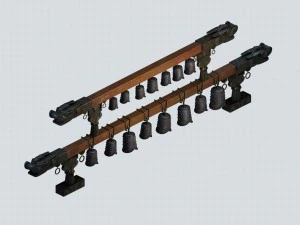 先史時代の地下宮殿 - 青銅 - 鐘 01 3Dモデル