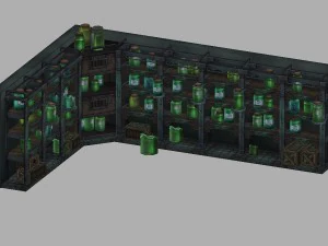 教会病院 - 標本ラック 01 3Dモデル