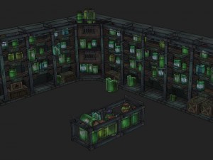 church hospital - specimen rack 01 3D Model
