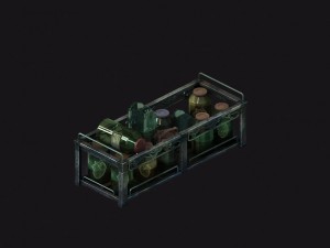 church hospital - specimen wooden stand 03 3D 모델