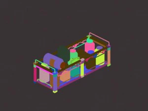 church hospital - specimen wooden stand 03 3D Model