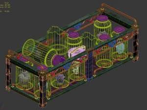 church hospital - specimen wooden stand 03 3D Model