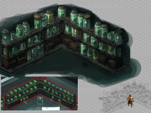 church hospital - specimen wooden frame 04 3D Model