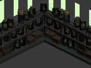 church hospital - specimen wooden frame 04 3D Model