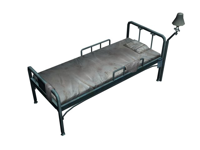 church hospital - bed 01 Modelo 3D .c4d .max .obj .3ds .fbx .stl .blend 