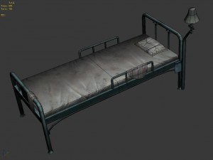 church hospital - bed 01 Modelo 3D