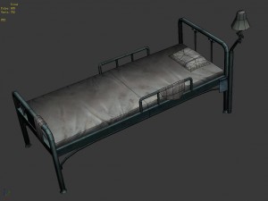 church hospital - bed 01 Modelo 3D