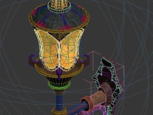 church hospital - bed lights 01 Model 3D