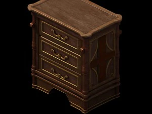 church hospital - nightstand 01 3D Model