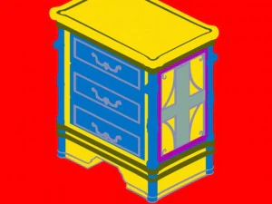 church hospital - nightstand 01 3D Model