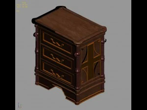 church hospital - nightstand 01 3D Model