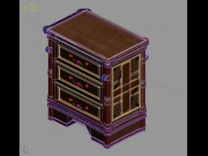 church hospital - nightstand 01 3D Model
