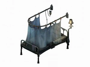 चर्च अस्पताल - गहन देखभाल बिस्तर 01 3D मॉडल