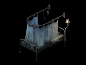 church hospital - intensive care beds 01 3D Model
