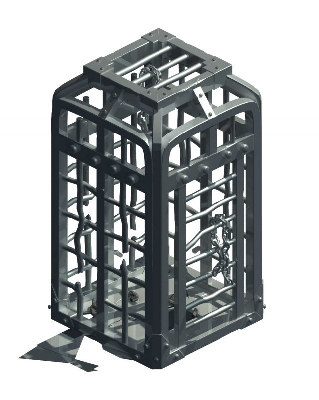 church hospital - sleepy cage 01 3D Model .c4d .max .obj .3ds .fbx .stl .blend 