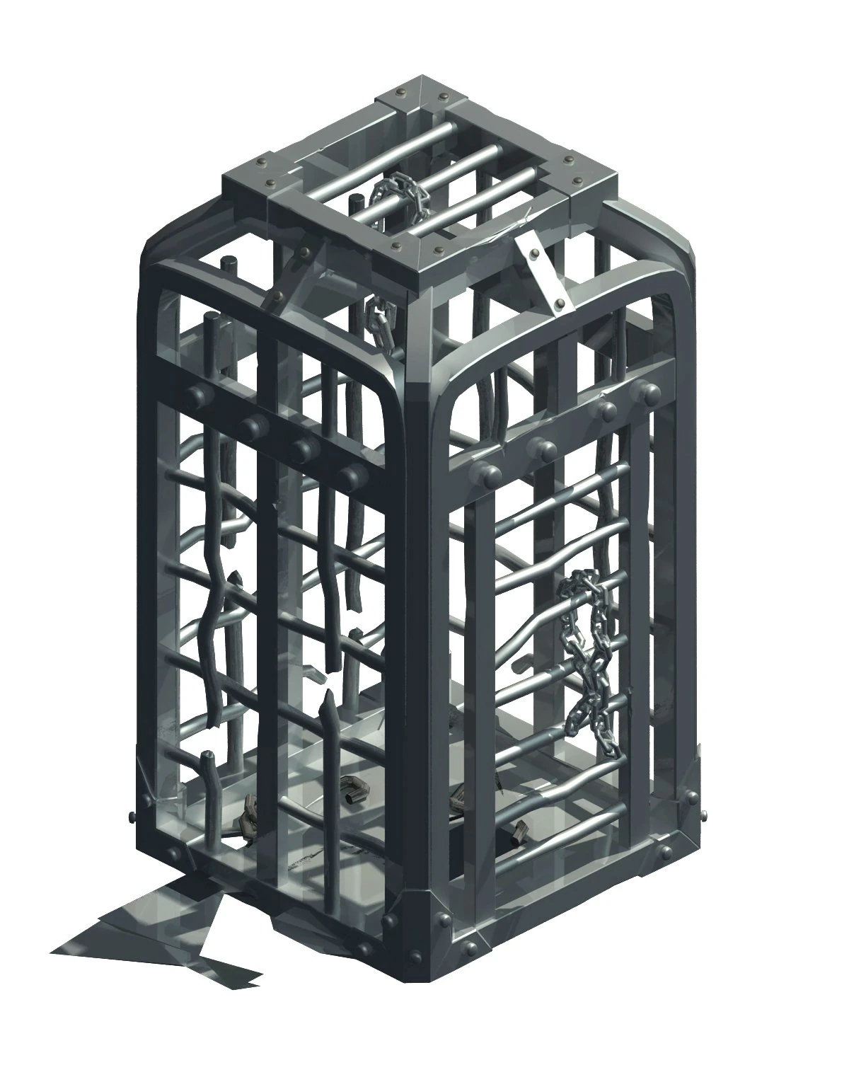 church hospital - sleepy cage 01 3D Model .c4d .max .obj .3ds .fbx .stl .blend