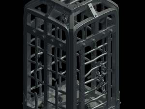 church hospital - sleepy cage 01 3D Model