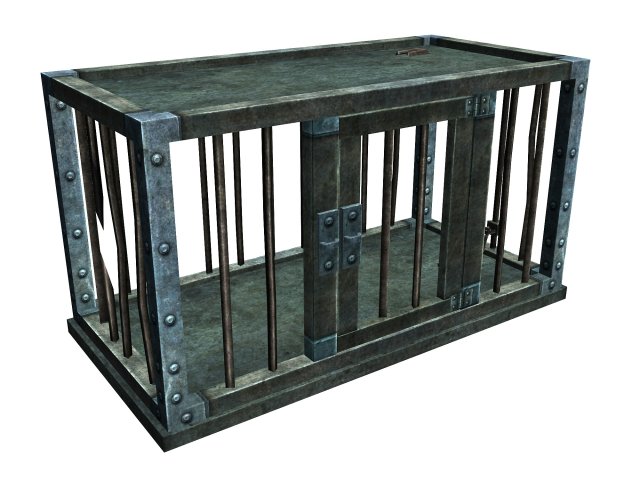 church hospital - cage 01 3D Model .c4d .max .obj .3ds .fbx .stl .blend