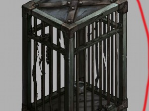 church hospital - cage 02 Model 3D