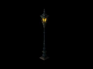 church hospital - street lights 02 3D Model