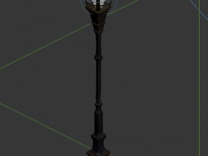 church hospital - street lights 02 3D Model