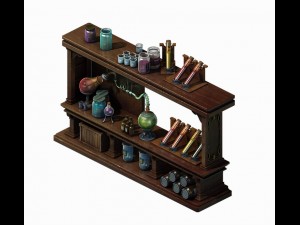 church hospital - utensils rack 01 3D Model