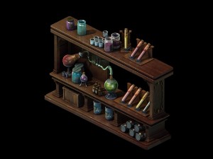 church hospital - utensils rack 01 Model 3D