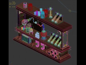 church hospital - utensils rack 01 Model 3D