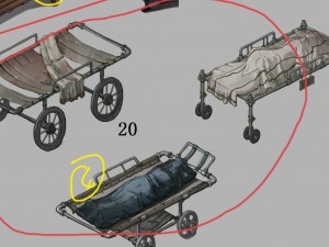 church hospital - body cart 01 3D 모델