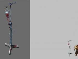 church hospital - infusion drip 3D Model