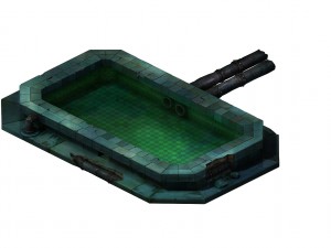 church hospital - pool 01 3D Model