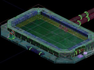 church hospital - pool 01 3Dモデル