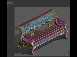 church hospital - benches 03 3D Model