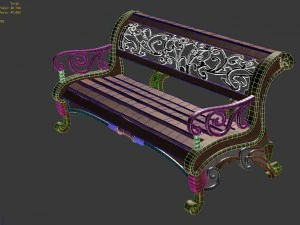 church hospital - benches 03 3D Model