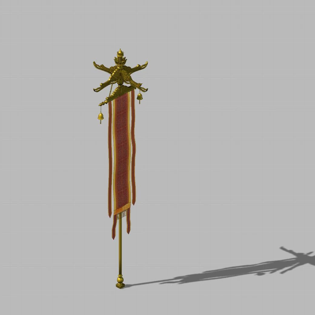 restaurant flagpoles 11 3D Model .c4d .max .obj .3ds .fbx .stl .blend 