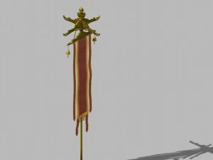 Restaurant-Fahnenmasten 11 3D Modell