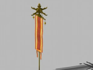 restaurant flagpoles 11 3D Model