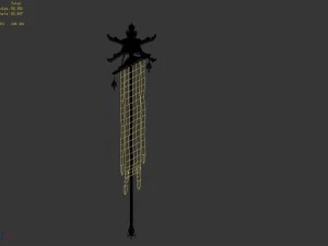 restaurant flagpoles 11 3D Model