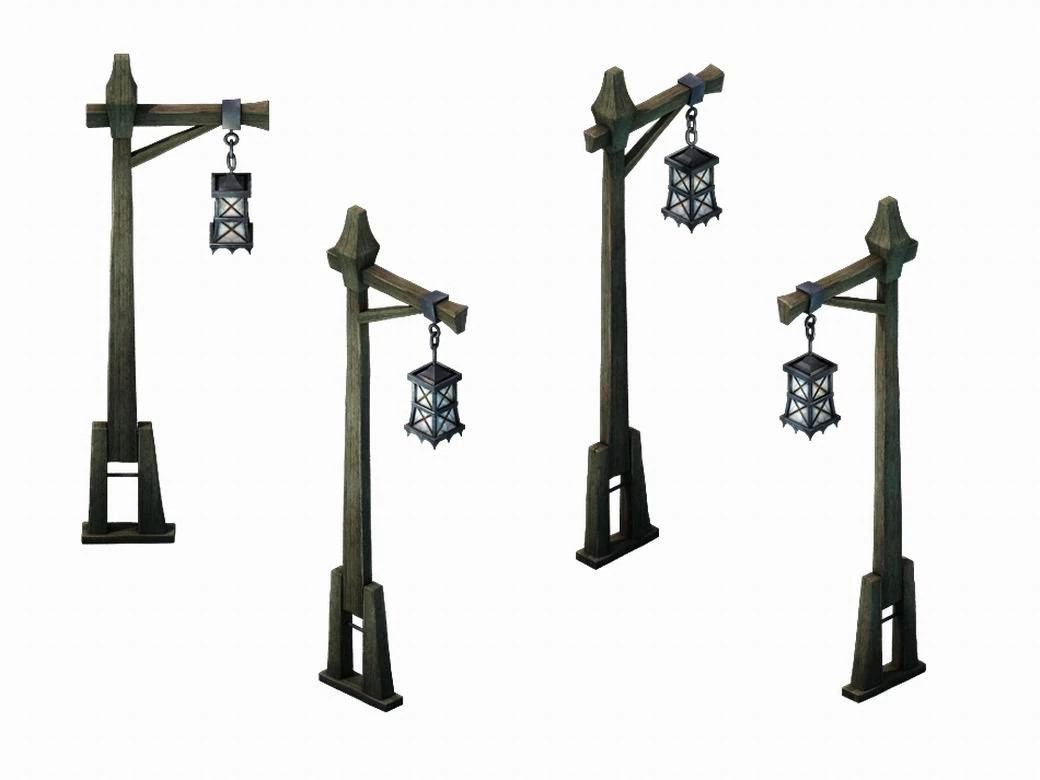 howling highlands - lights - wooden bar 01 3D Model .c4d .max .obj .3ds .fbx .stl .blend 