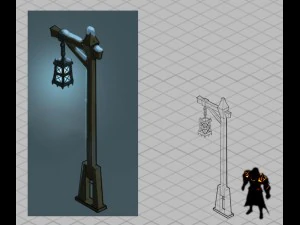 howling highlands - lights - wooden bar 01 3D Model