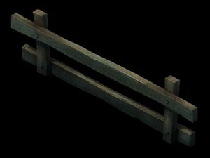 howling highlands - lights - wooden bar 01 3D Model