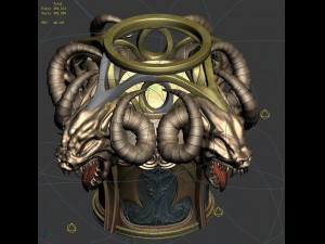seven angel altar - brazier 01 3D 모델