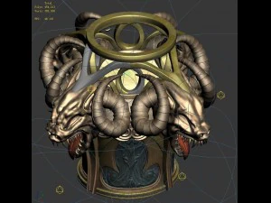 seven angel altar - brazier 01 3D Model