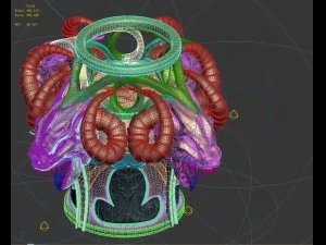 seven angel altar - brazier 01 3D Model