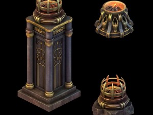 seven angel altar - brazier 02 3D मॉडल