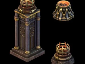 seven angel altar - brazier 02 3D Model