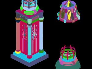 seven angel altar - brazier 02 3D Model