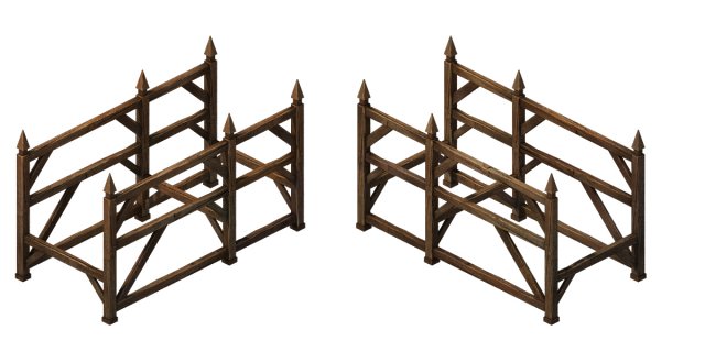 horse racing area - wooden bar 01 3D Model .c4d .max .obj .3ds .fbx .stl .blend 
