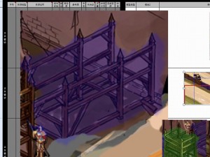 horse racing area - wooden bar 01 3D Model