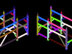 horse racing area - wooden bar 01 3D Model
